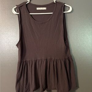 We The Free Dark Sleeveless Peplum Women’s Tank Size SMALL